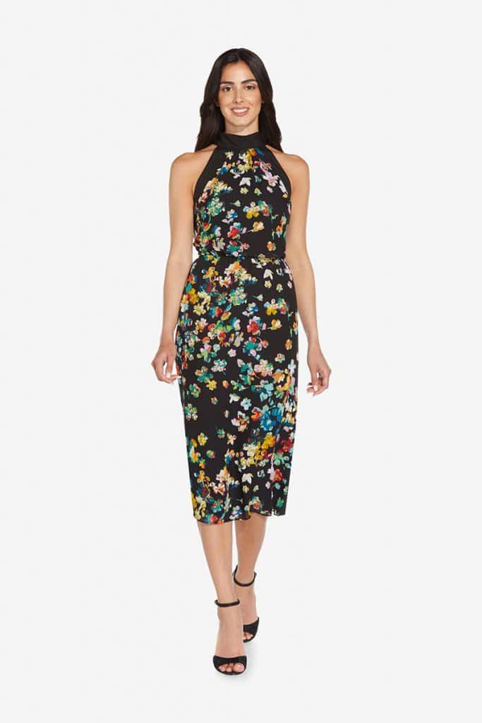 adrianna papell floral midi