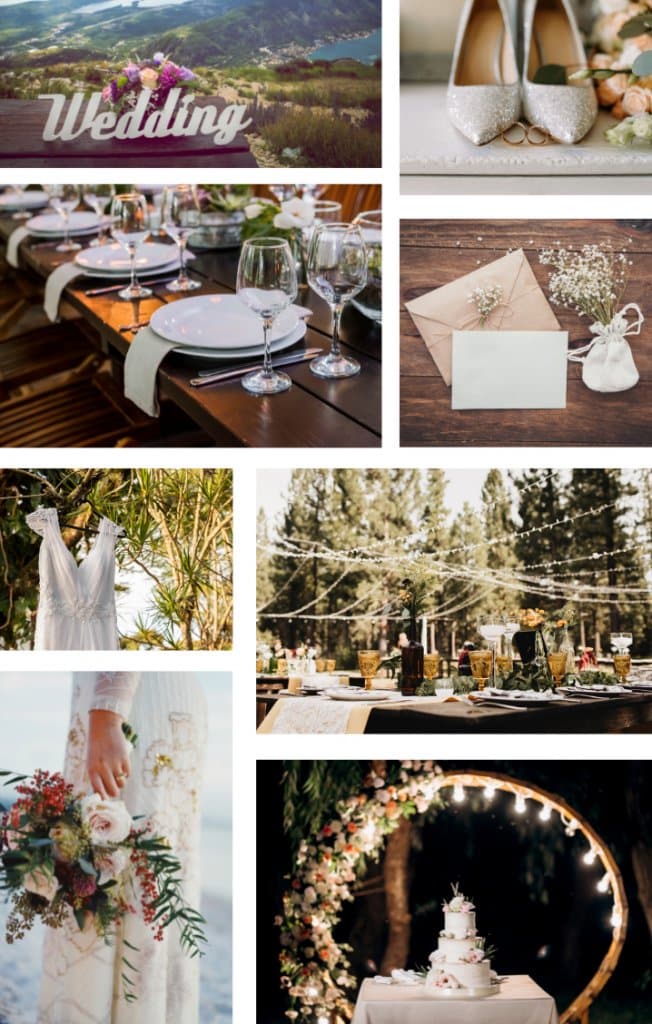 outdoor wedding inspiration board