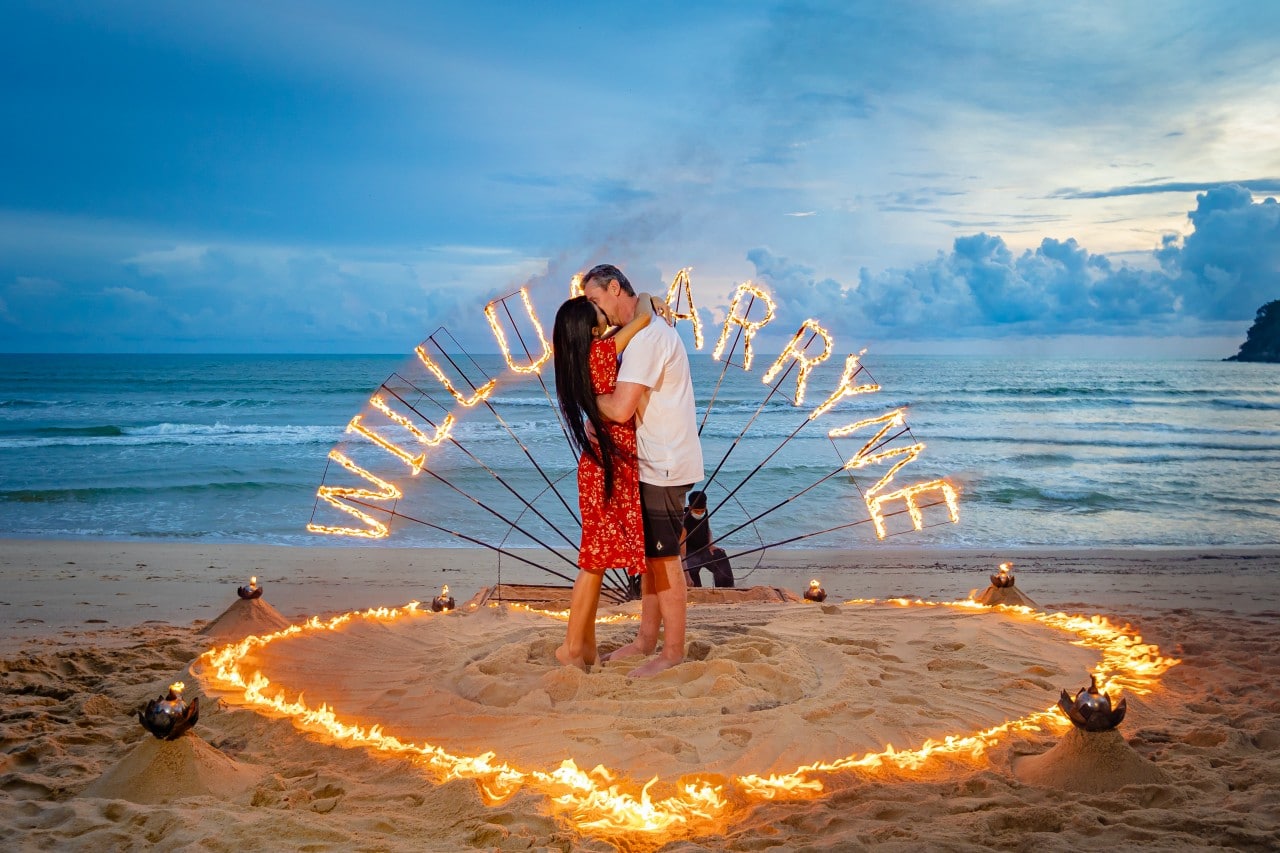 Engagement on the beach