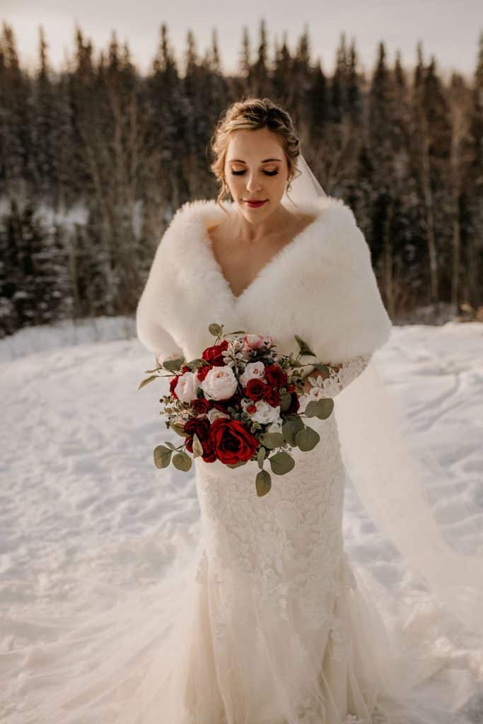 cabinet red and blush wedding bouquets for winter wedding