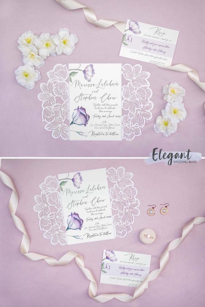 Romance meets elegance in this beautiful invitation suite that’s fit for a queen.