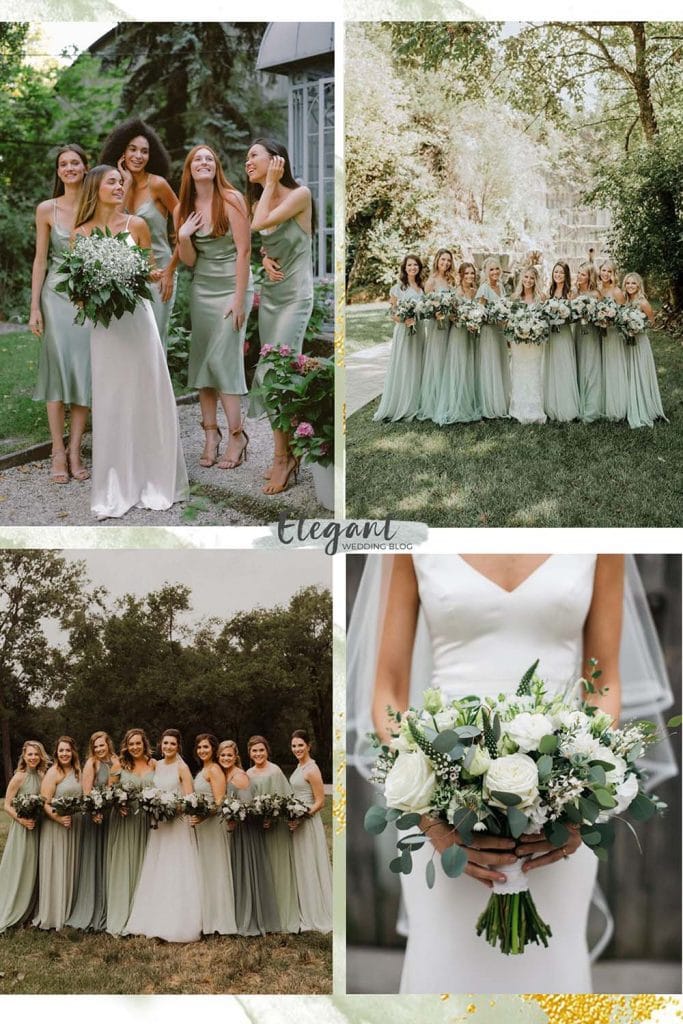 Sage Green is perfect for the combination of white ﬂowers and green foliage 1