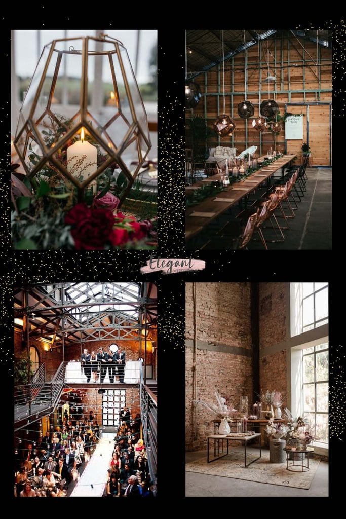 industrial wedding theme for the big day in winter modern couples