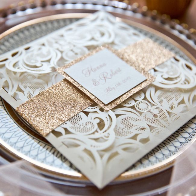 luxury rose gold laser cut wedding invites ewts038 1 2