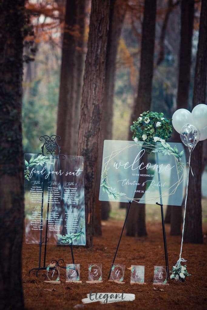 new wedding trending with acrylic wedding signs for outdoor wedding ideas