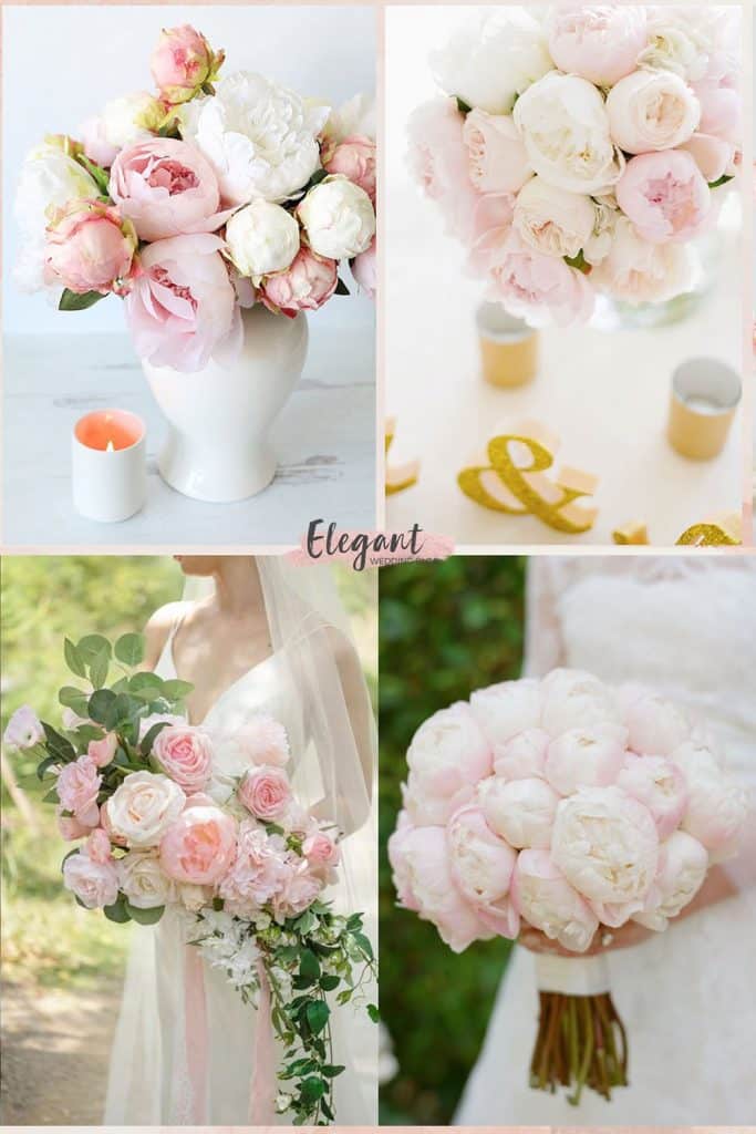 romantic blush rose wedding brides bouquets ideas