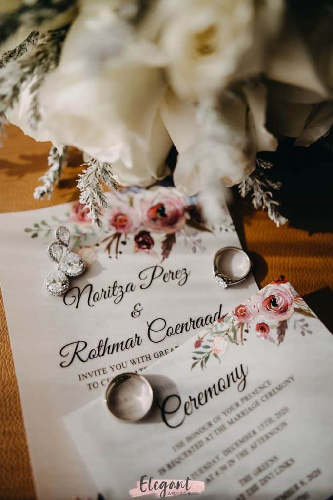 simple elegant blush purple wedding invitations for fall winter wedding