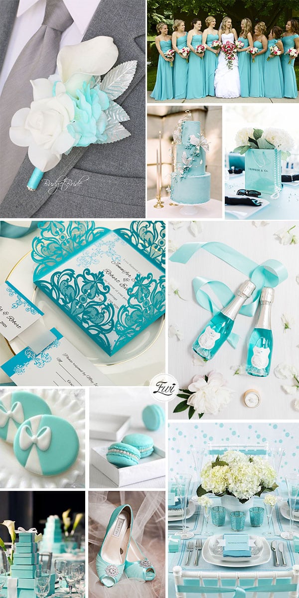 simple and elegant tiffany blue wedding ideas