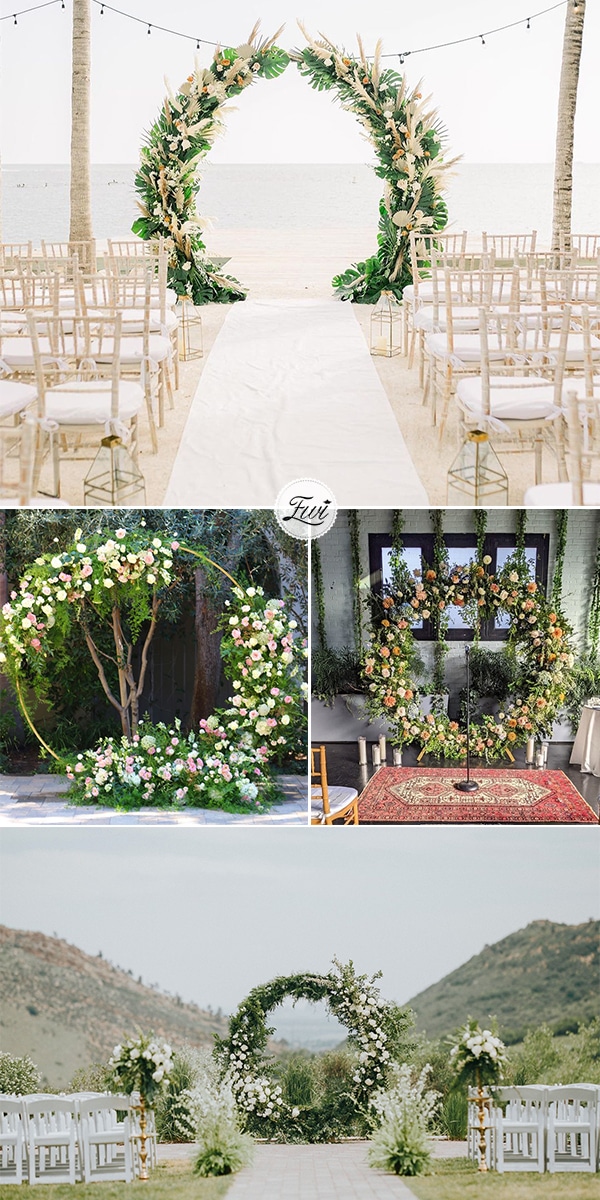 greenery wedding ceremony arch ideas for indoor and outdoor wedding