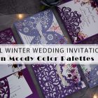 5 Unique Fall Winter Wedding Invitations in Moody Color Palettes