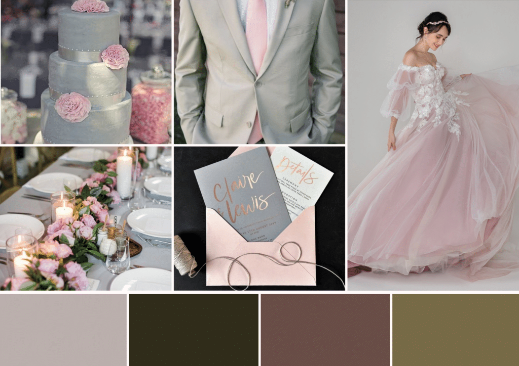 winter grey wedding color palette