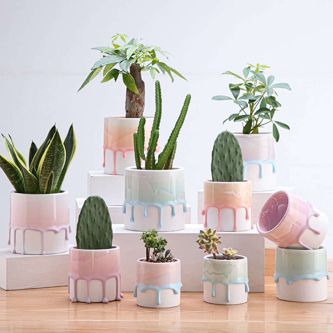 glaze planters