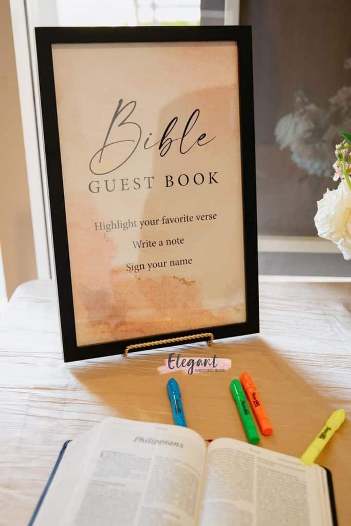 popular bible guest book for california wedding