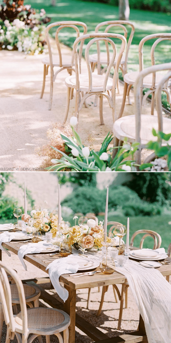 simple wedding reception ideas with fabric decor