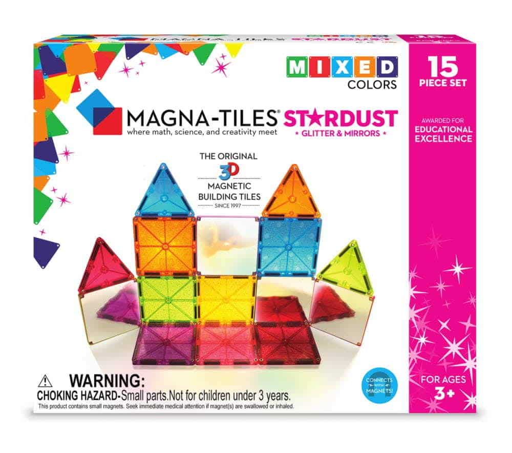 Box of Magna tiles.