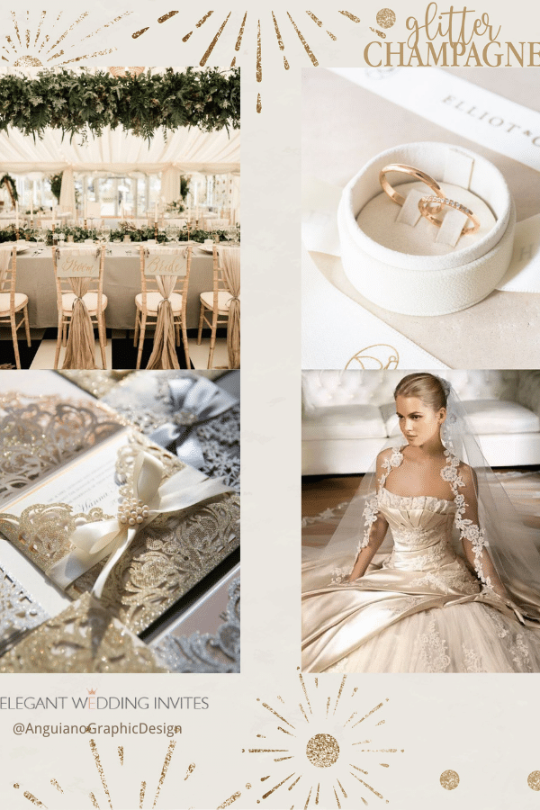 Luxurious Glitter Champagne Wedding Ideas