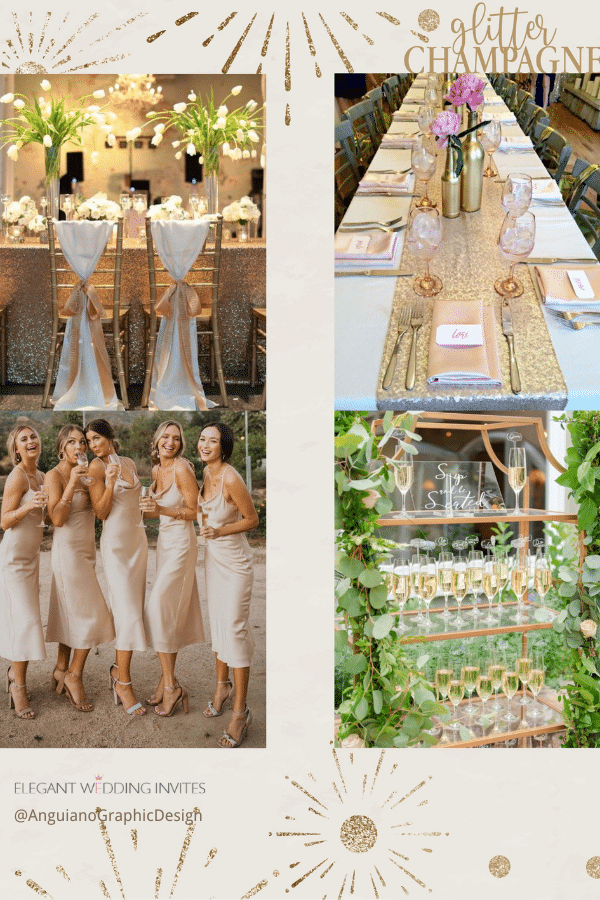 Gorgeous Glitter Champagne Wedding for Your Inspiration