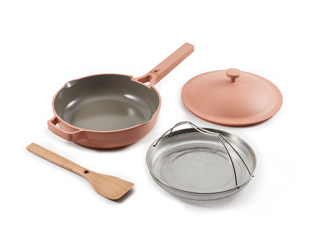 pink pan set Valentine's Day gift for the cook in your life