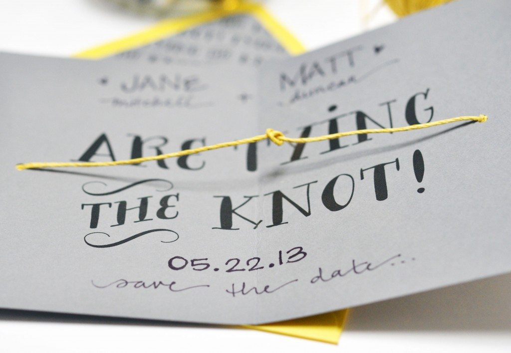 tying the knot save the date
